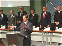 O presidente mexicano, Vicente Fox, em Monterrey 