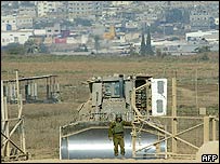 Cerca de segurança em Gaza