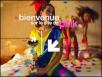 Tela no site da Pink TV