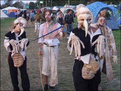 Some strange chickens at the big chill! Picture taken by Andy O'Hare.