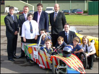 The Ludlow School team with their car