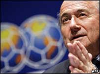 O presidente da Fifa, Joseph Blatter