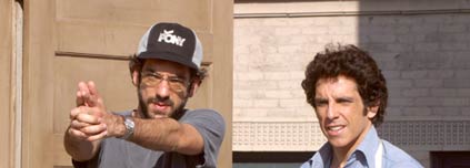 Todd Phillips with Ben Stiller on the set of Starsky & Hutch