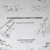 Signed Midsummer Night's Dream script
