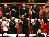 رومانو پرودی در پارلمان 