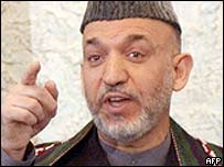 O presidente do Afeganistão, Hamid Karzai