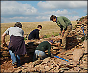 Tim Bumby with volunteers