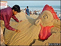 रेत की मूर्ति