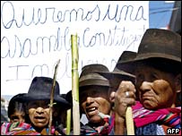 Manifestantes bolivianos