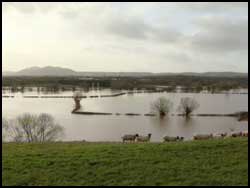 Floodwater in Herefordshire