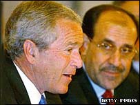 George W. Bush e Nouri Maliki
