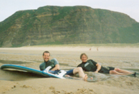 Dentist and Catman relax in a warm pool!