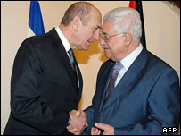 Mahmud Abbas ve Ehud Olmert
