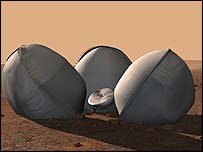 М'яку посадку апарата мають забезпечити повітряні подушки 