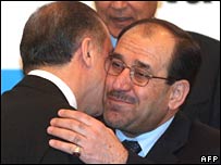 Premiês Erdogan (Turquia) e Nouri Maliki (Iraque)