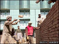 کارگران ساختمانی در کابل