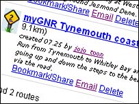 Detail from WalkJogRun webpage