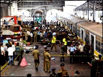 Scene of the blast in Colombo Fort station