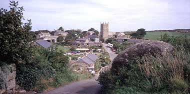 The village of Zennor in Cornwall 