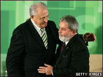 Nelson Jobim e o presidente Luiz Inácio Lula da Silva