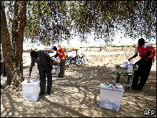 تصويت في بلدة بور في وسط جنوب السودان