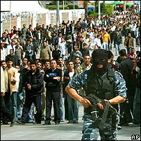 Manifestação na Faixa de Gaza