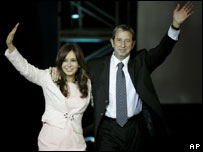 Cristina Fernández de Kirchner e Julio Cobos