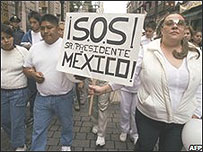 Protesto no México 