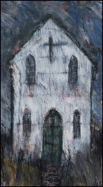 Tin Chapel - detail of painting by Arthur Berry