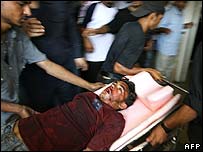 Palestino ferido durante ação israelense