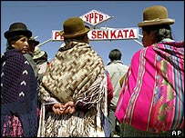 Bolivyalılar eylem yapıyor