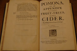 ‘Pomona’ about the cultivation of cider orchards and fruit trees. (1664) © The Royal Society