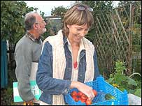Julie in the allotments