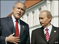 صدر پوتن اور صدر بش