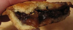 A half-eaten mince pie