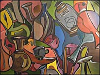 یکی از تابلوهای نمایشگاه