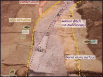 英国赫尔福德郡新发现“石带”鸟瞰图