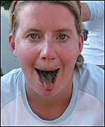 Showing the effects of nettle eating!