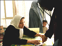 ثبت نام زنان برای شرکت در انتخابات افغانستان