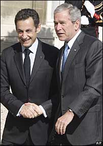 Sarkozy e Bush