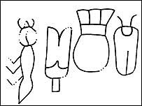 نشانه های روی کتیبه