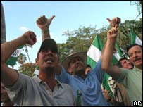 Protestos da oposição na Bolívia