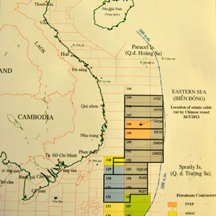Các lô dầu khí mà Trung Quốc mời thầu