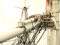 Phone mast being erected