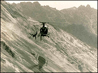 Figures In A Landscape:Falling out of a helicopter