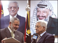 Mahmud Abbas ve İsmail Hanya