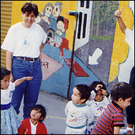 Street kids at pre-school classes, Mexico 2000