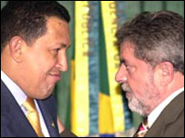 Lula e Chávez se encontram em Quito, no Equador