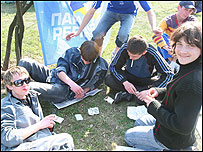 Наметове містечко біля Верховної Ради. Фото Укрінформу