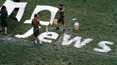 Detail from an image of Yael Bartana's video installation Mary Koszmary. Image courtesy of Yael Bartana